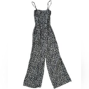 Abercrombie & Fitch Black & White Animal Print Wide-Leg Jumpsuit 🖤